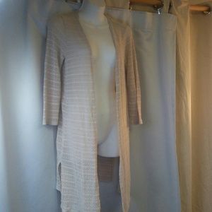 Trendy Is Lace Knit Duster Cardigan, M